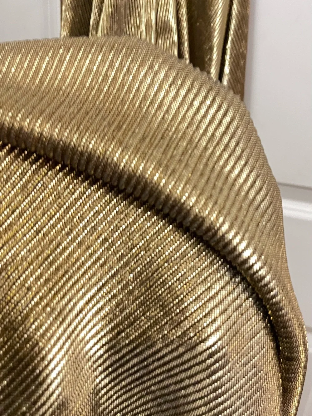 Show Me Your MuMu Metallic Gold Halter Maxi Dress
